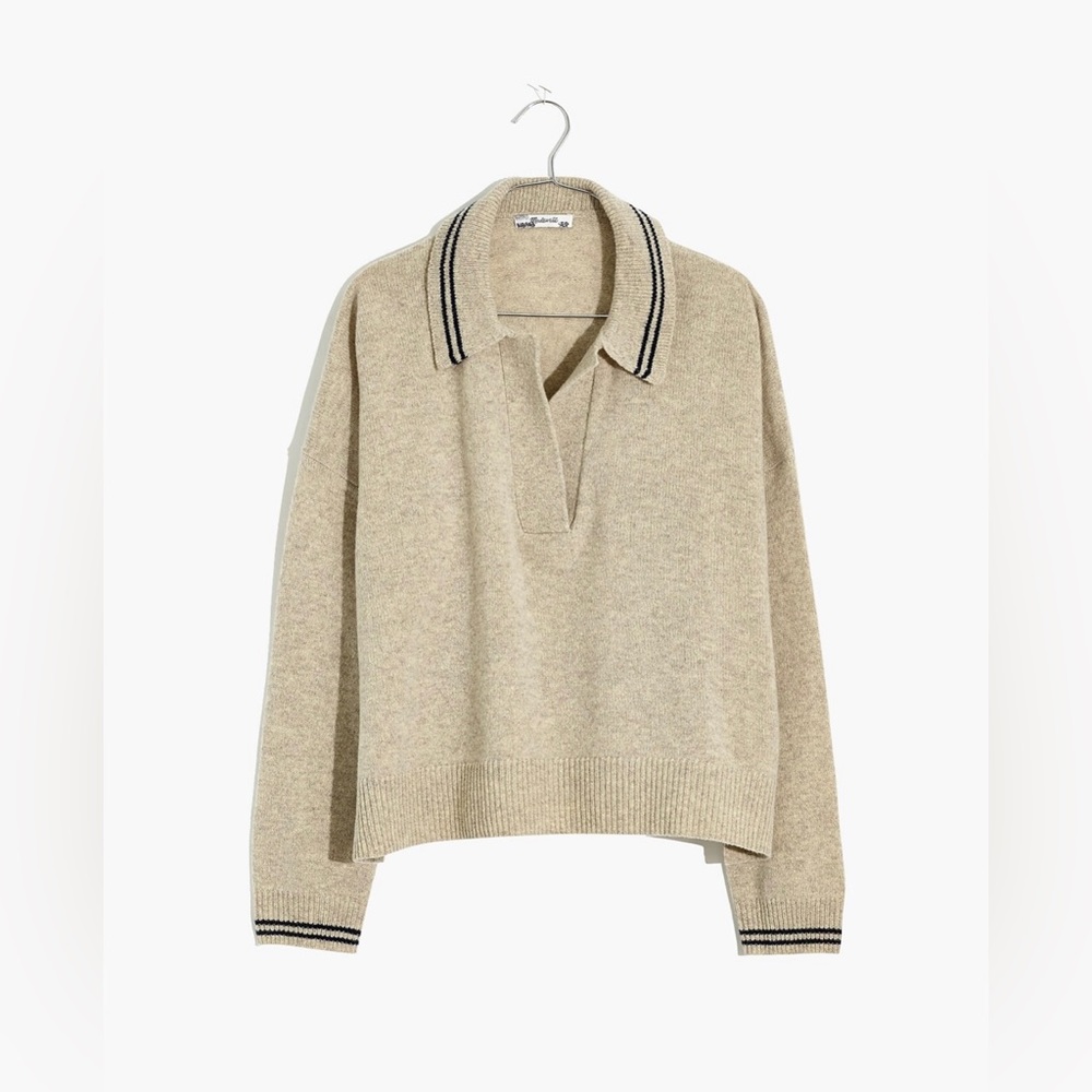 Madewell Tipped Davie Polo Sweater XL